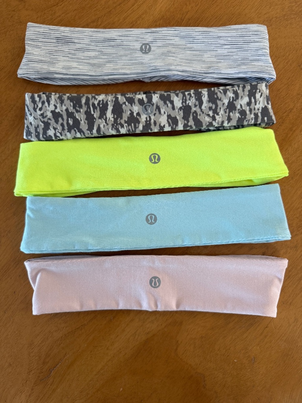 5 Pack LULULEMON Fitness Stretch Headbands in 5 Colors